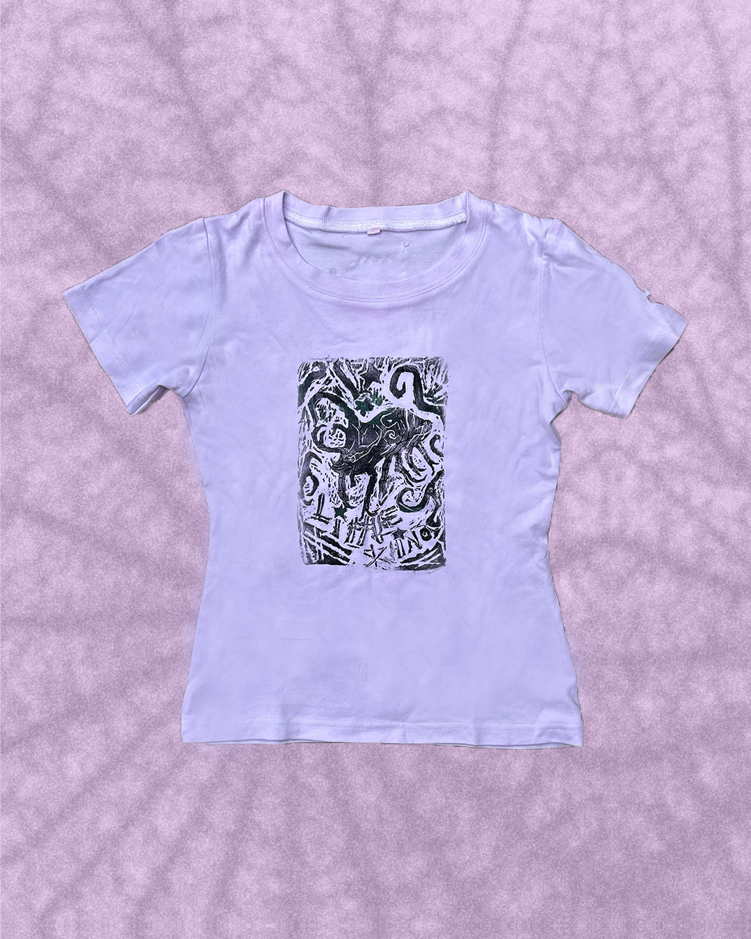 'Little Rhino-Beetle' Ladies Fitted BabyTee